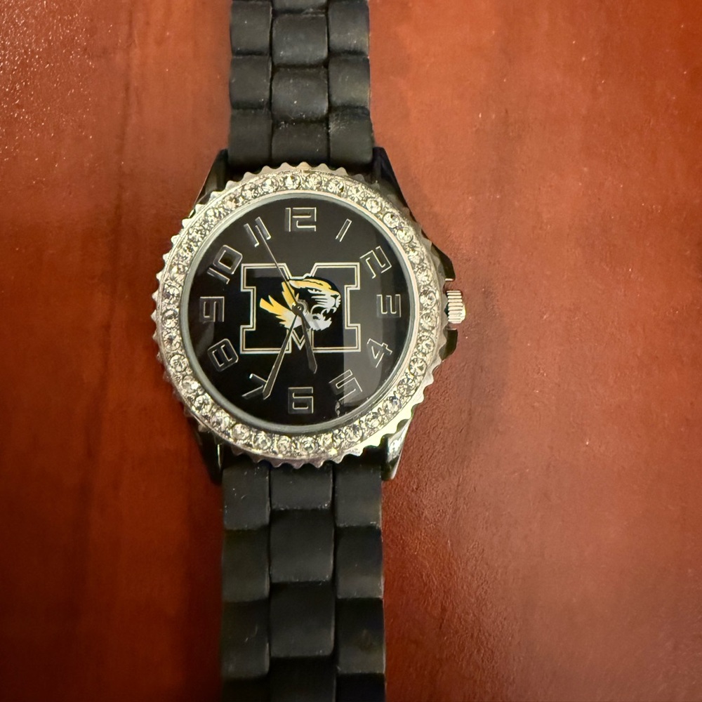 Black Watch with Rhinestone Bezel
